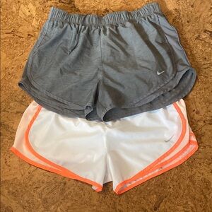 Nike Gray and White Athletic Shorts